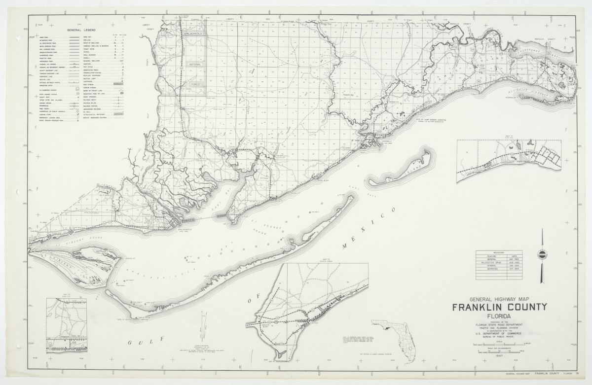 State Road Department Map of Franklin County, 1955