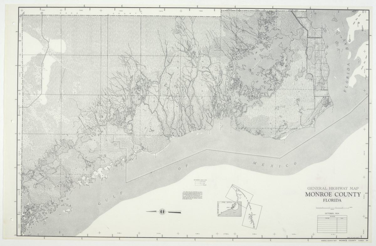 State Road Department Map of Monroe County, 1955