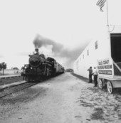 A train passing by the Gold Coast Railroad Museum - Fort Lauderdale, Florida.