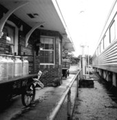 A railroad station and car of the Gold Coast Railroad Museum - Fort Lauderdale, Florida.