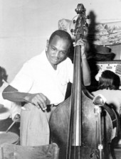 Harold Andrews playing bass at the Twilight Club on Barrancas Avenue - Pensacola, Florida.