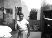 John Ferlita holding bread at his bakery - Tampa, Florida.